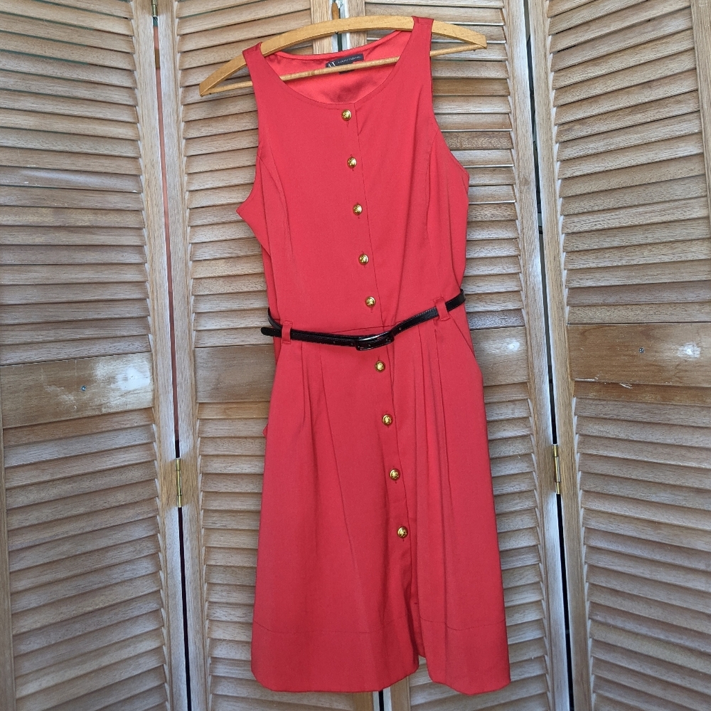 Armani Exchange Red Satin Holiday Dress